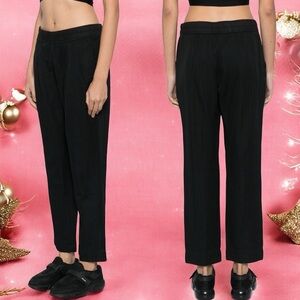 NWT James Perse ‘Pleat-Detailed Trousers’ in Black Size 0 / XS